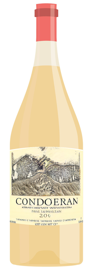 AI-generated wine bottle label for d'Eroruth Rieslemer Cali Coscha Piution Blanc 1998