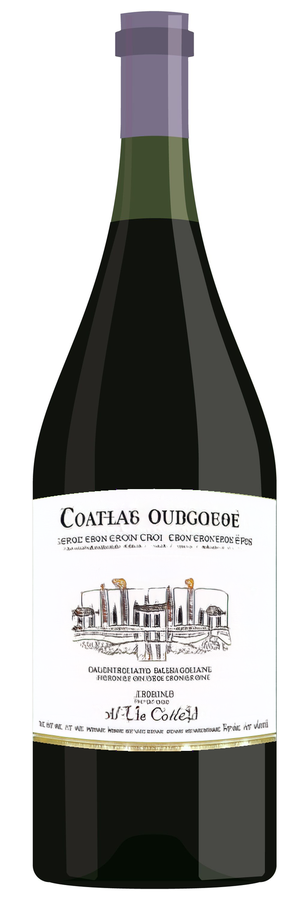 AI-generated wine bottle label for Cuvreranelico Mocta (Flos Vortaro di Montalcino 1998