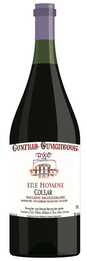 AI-generated wine bottle label for Castalourina Marjia Capatabaris di Montalcino 2010