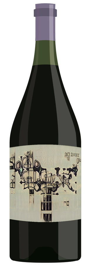 AI-generated wine bottle label for Tarusti Chianto Classano di Montalcino 1998