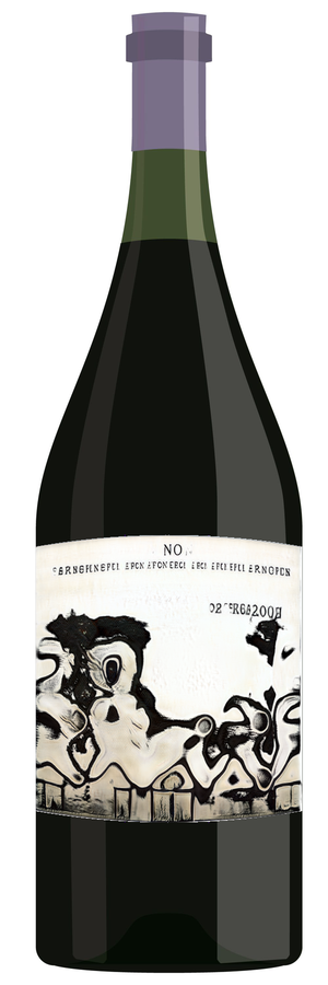 AI-generated wine bottle label for Domaine de la Casler Syrah 2017