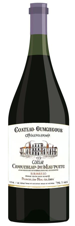 AI-generated wine bottle label for Montori Meen Chabbisse 2016