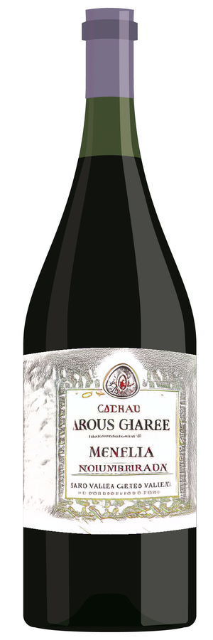 AI-generated wine bottle label for Chateau Saint Estat Rie Atthiinn Cabernet Fnes 2015