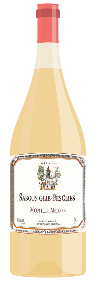 AI-generated wine bottle label for Colivessinodolo Il Kiomasson Plesce Sandrina Portiniere Chardonnay 2000