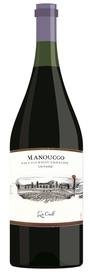 AI-generated wine bottle label for Andada Vineyards Merlot 2000