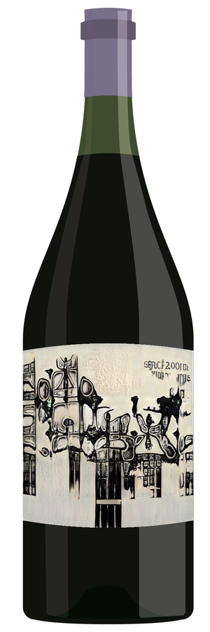 AI-generated wine bottle label for Valrio di Gella 2007