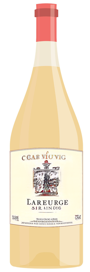AI-generated wine bottle label for Buvine Village Estate Pinot Gris 1997