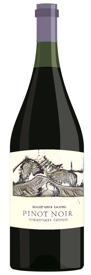 AI-generated wine bottle label for Tordantons Pinot Noir 2015