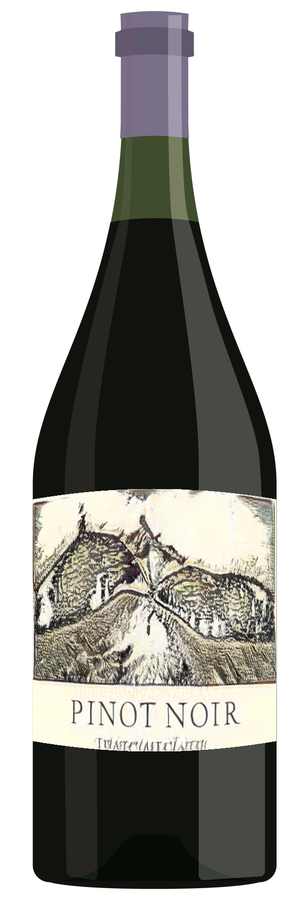 AI-generated wine bottle label for Ravosda yy Pont Bitke Als Pinot Noir 2007