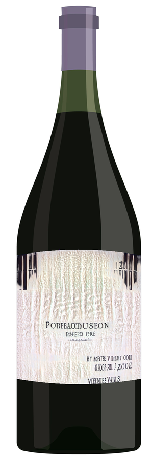 AI-generated wine bottle label for Yerlo Foglio Etpany Pinot Noir 2012