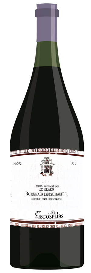 AI-generated wine bottle label for Dabteripillanor Old Sulpinosha Pinotor Branc 2003