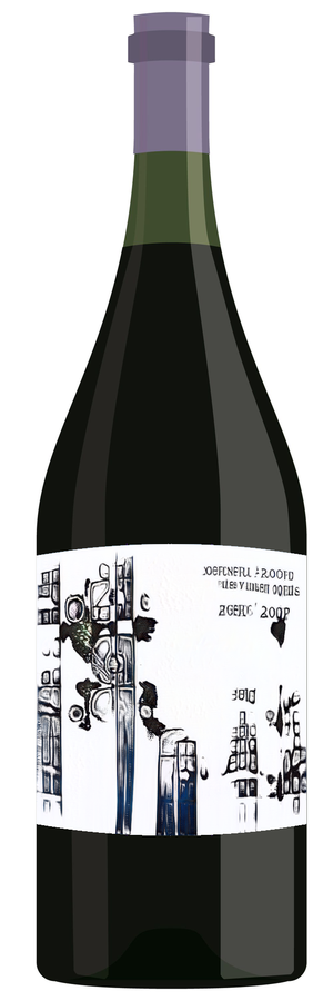 AI-generated wine bottle label for Dry Bamberf Pinot Noir 2001