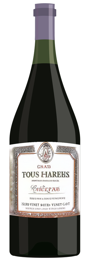 AI-generated wine bottle label for Kauzad Bish Cellurs Pinot Noir 2012