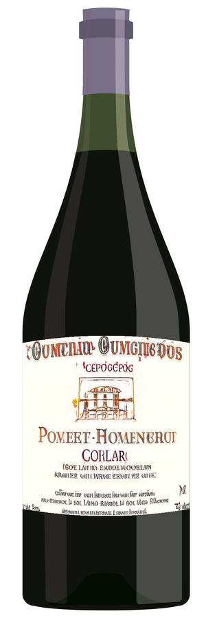 AI-generated wine bottle label for Vodes Reboult Ret 2014