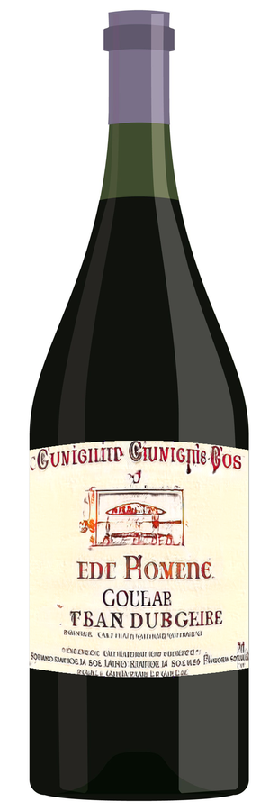 AI-generated wine bottle label for Galles Cote Lauques 2011