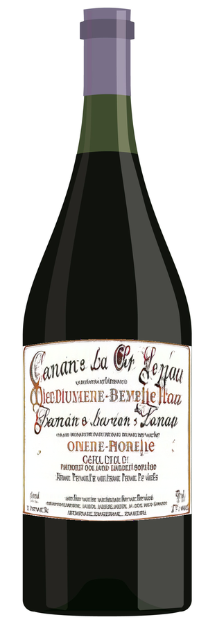 AI-generated wine bottle label for Termento Estate Rhone Valle-Houstal Define 2016