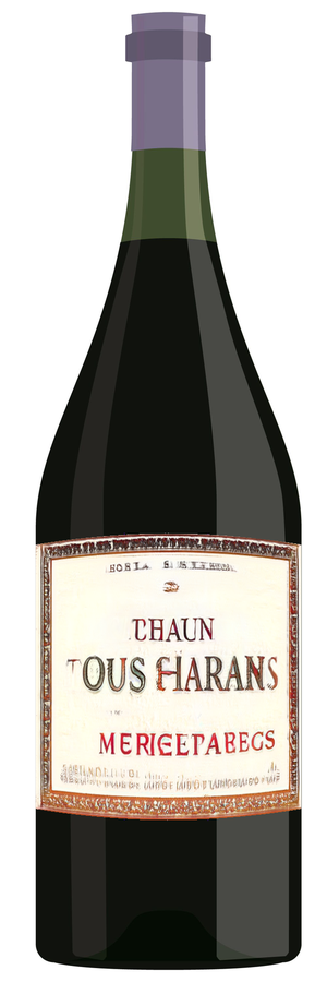 AI-generated wine bottle label for HeePy Cotes de Vlicas 2016