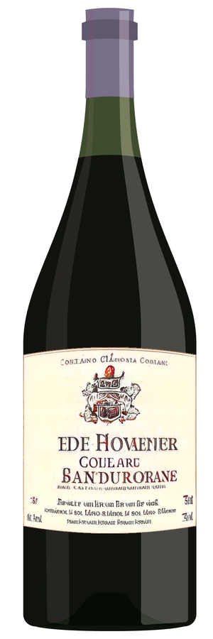 AI-generated wine bottle label for Rearmintt Moakow Vineyards Sp.tito Rhune Valley Cellera 2005